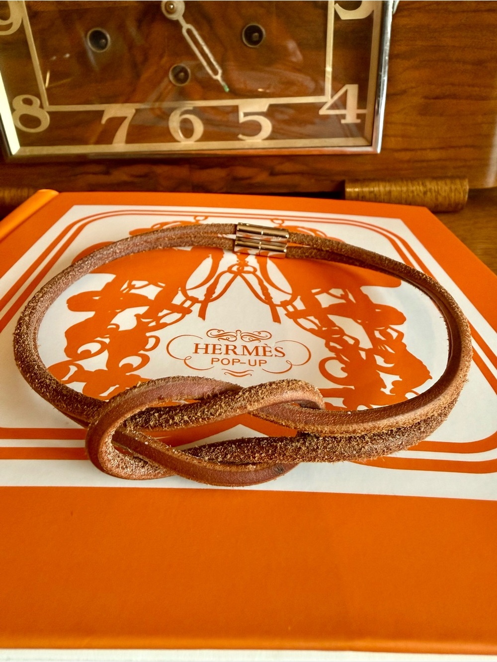 💗❤️💗Authentic Hermes Atame Love Knot Leather Choker💗❤️💗